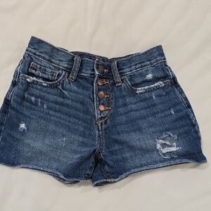Denim Blue Girl's Shorts
